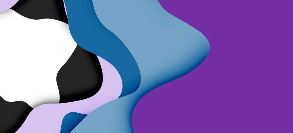 Abstract cut out abstract waves for web design. Color geometric pattern. Vector イラスト素材