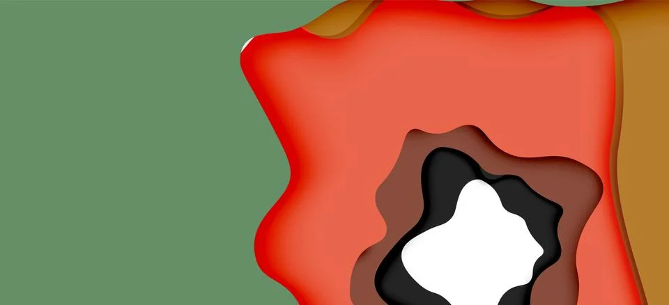 Abstract cut out abstract waves for web design. Color geometric pattern. Vector 스톡 일러스트
