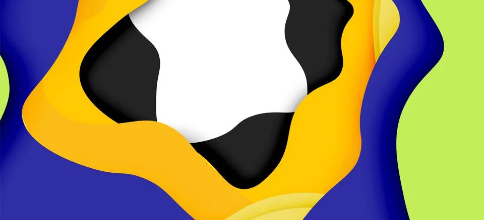 Abstract cut out abstract waves for web design. Color geometric pattern. Vector Illustrazione stock