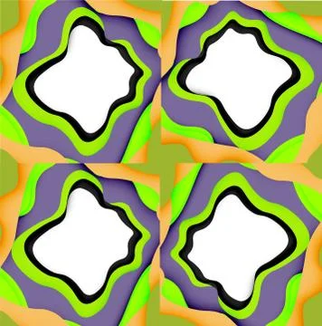 Abstract cut out abstract waves for web design. Color geometric pattern. Vector 스톡 일러스트