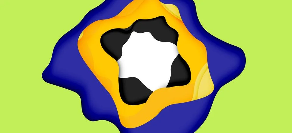 Abstract cut out abstract waves for web design. Color geometric pattern. Vector 스톡 일러스트
