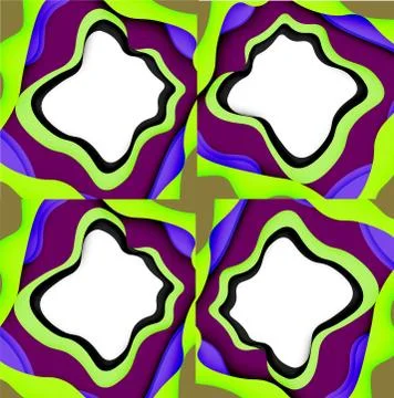Abstract cut out abstract waves for web design. Color geometric pattern. Vector 스톡 일러스트