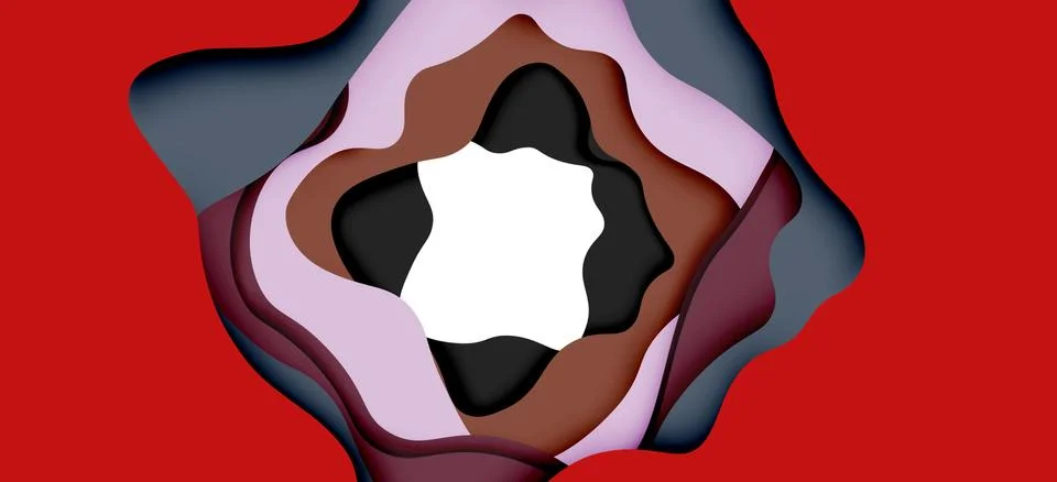 Abstract cut out abstract waves for web design. Color geometric pattern. Vector Stockillustratie