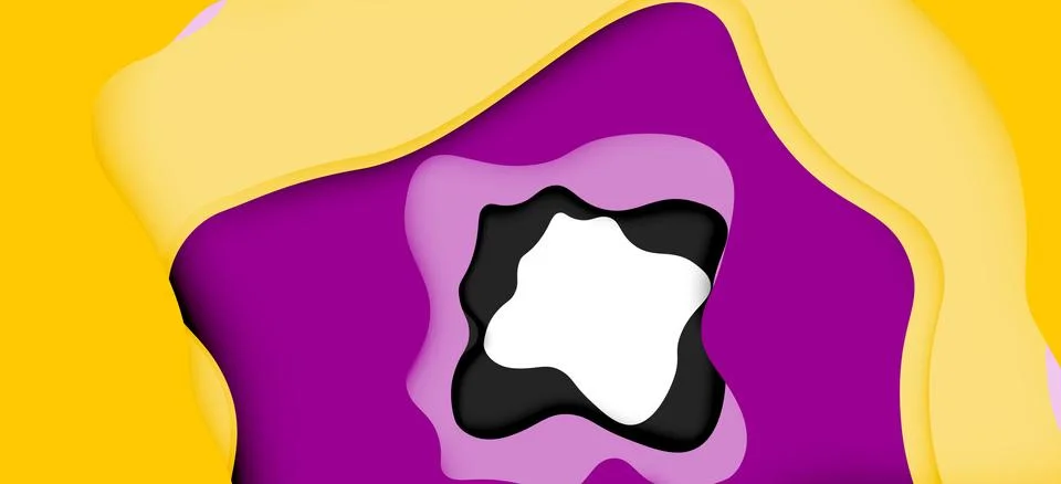 Abstract cut out abstract waves for web design. Color geometric pattern. Vector Illustrazione stock