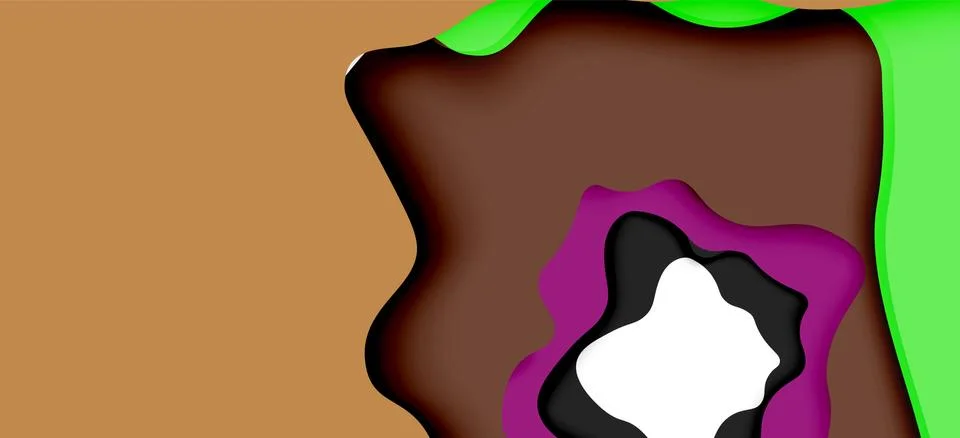 Abstract cut out abstract waves for web design. Color geometric pattern. Vector 스톡 일러스트