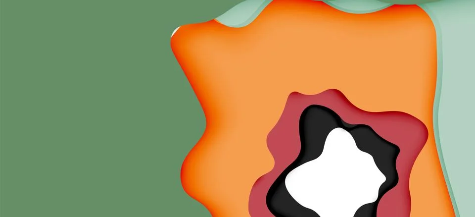 Abstract cut out abstract waves for web design. Color geometric pattern. Vector Stock Illustration