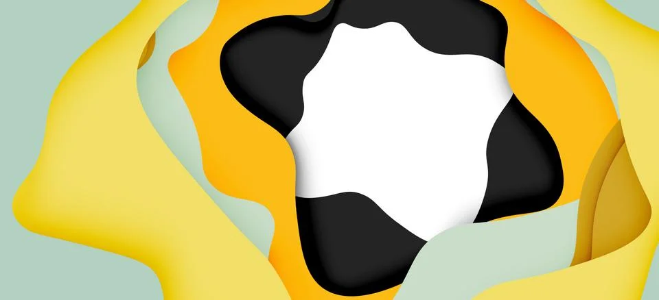 Abstract cut out abstract waves for web design. Color geometric pattern. Vector 스톡 일러스트