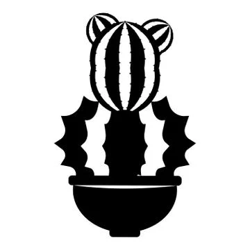 Abstract cute cactus Stock Illustration