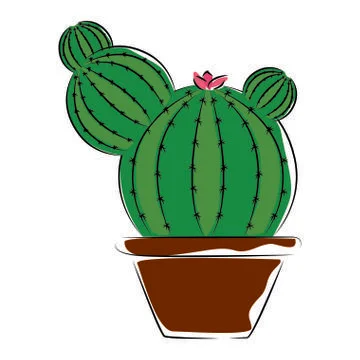 Abstract cute cactus Stock Illustration