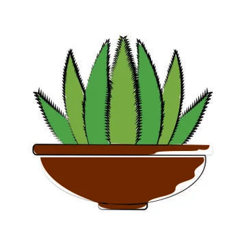 Abstract cute cactus Stock Illustration