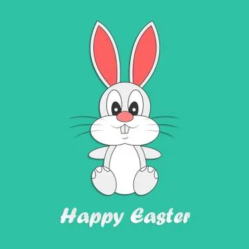 Abstract cute easter rabbit Stock Illustration