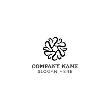Abstract Cute Flower Company Vector Logo Design EPS10 Stock Illustration
