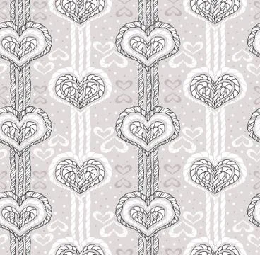 Abstract cute heart pattern Stock Illustration