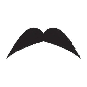 Abstract cute mustache Stock Illustration