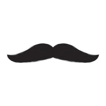 Abstract cute mustache Stock Illustration