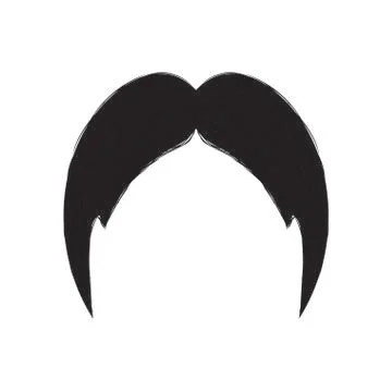 Abstract cute mustache Stock Illustration