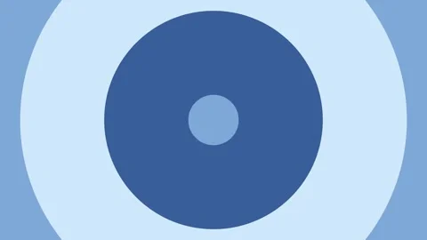 Abstract cute pastel blue concentric circles tunnel background loop Stock-Footage 336953480