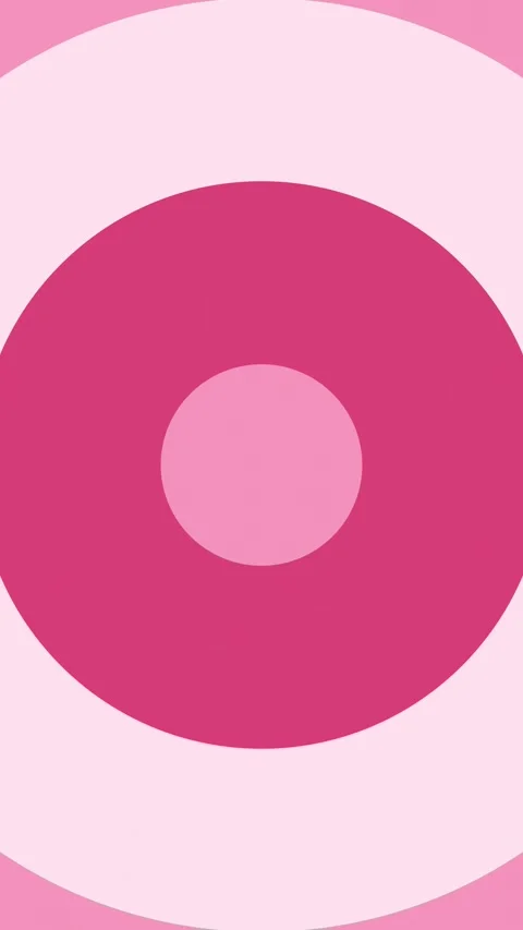 Abstract cute pastel pink concentric circles tunnel background loop Stock Footage 336977745