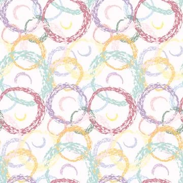 Abstract cute pattern with grunge color circles Stock Illustration