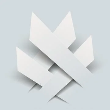 Abstract cutting arrows cross Stock Illustration