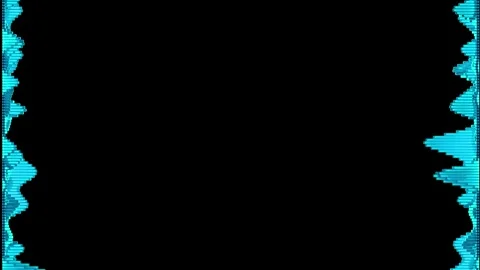 Abstract Cyan 3D Loop Animation on Black Background Stock Footage 314169274