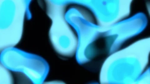 Abstract Cyan Blue Glowing Fluid Shapes Motion Background Stock Footage 341778972