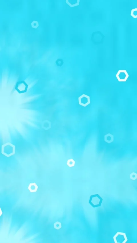 Abstract Cyan Blue Motion Background with Floating Hexagons Видео 342941153