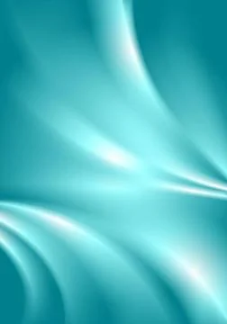Abstract cyan blue smooth vector wavy background Abstract cyan blue smooth... Stock Photos