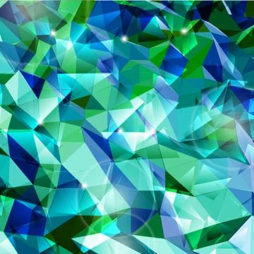 Abstract cyan combination of triangle. Vector Stock Illustration