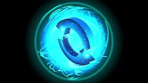 Abstract Cyan Crystal Synchronizing Loop 3D Seamless Loop Stockbeeldmateriaal 348129722