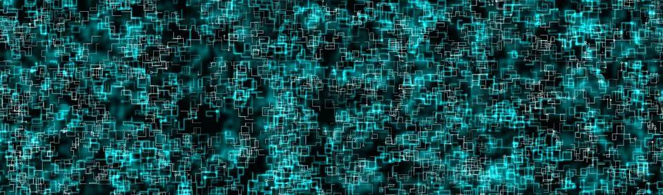 Abstract cyan digital technology background, white circuit lines over glowi.. イラスト素材