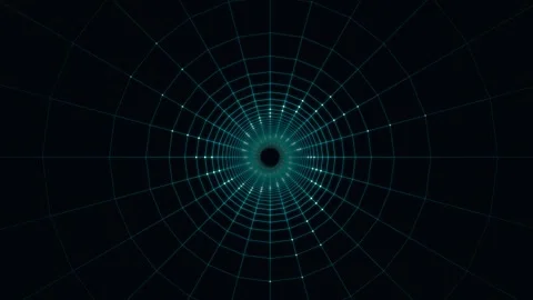 Abstract cyan digital tunnel motion loop stock footage 스톡 동영상 345694965