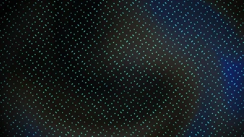 Abstract Cyan Dot Matrix Flowing Across Dark Background with Blue Light Motio Stock Footage 344713561