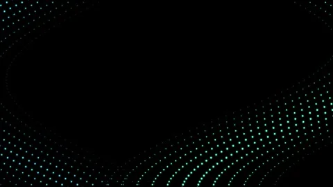 Abstract Cyan Dot Wave Geometric on Dark Background Seamless Loop Video stock 330794182