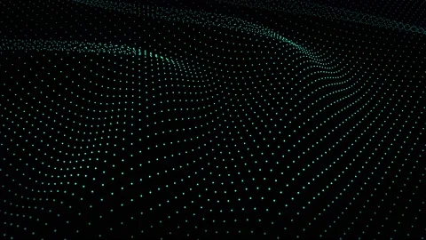 Abstract cyan dotted wavy backdrop Stock Footage 194504980