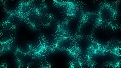 Abstract cyan electric neuron web on black background seamless loop 스톡 동영상 341600553