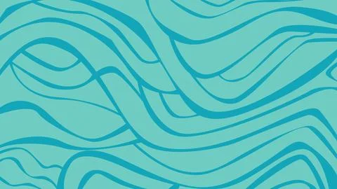 Abstract Cyan Fluid Waves Background Stock Illustration