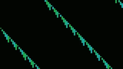Abstract cyan glitch lines flowing diagonally for modern digital tech backg.. Stock Footage 336837425
