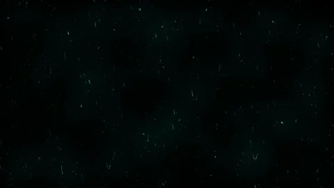 Abstract cyan glowing particles falling on black background Stock Footage 342040035