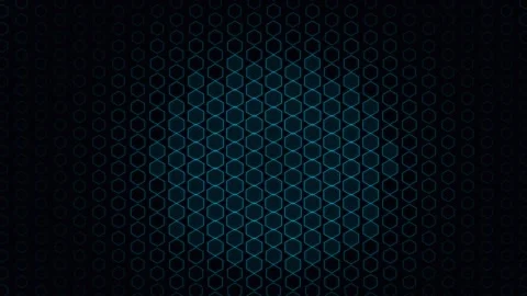 Abstract Cyan Hexagon Grid Wave, Glowing Wireframe, Futuristic Tech Data Grid Stock Footage 341829731