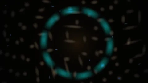 Abstract Cyan Light Tunnel with Fast Motion Blur and Futuristic Sci fi Atmo.. Stock Footage 343685565