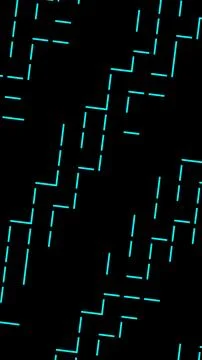 Abstract Cyan Neon Dashed Line Pattern Stock Illustration