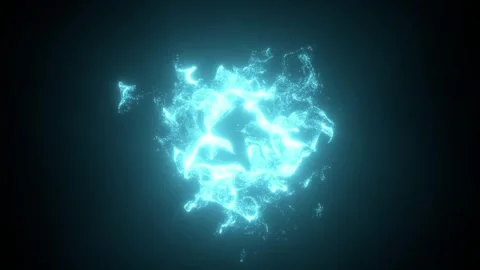 Abstract cyan particle energy vortex rotating in dark space with glowing mo.. Stock Footage 332227984