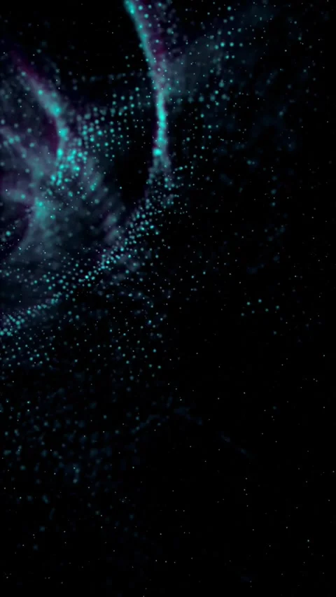 Abstract cyan particle flow motion background clip. Stock Footage 340469771