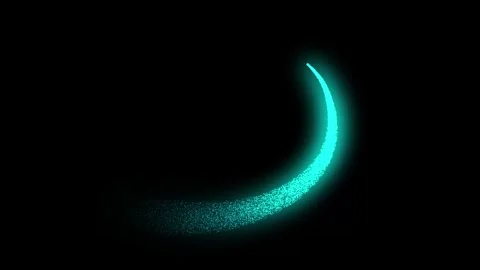 Abstract Cyan Particle Trail Video stock 345660265