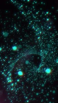 Abstract Cyan Particle Vortex Glitter Background Illustrazione stock