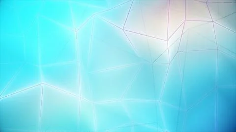 Abstract Cyan Polygonal Background. Geometric Low Poly Pattern with Light Stock Illustration