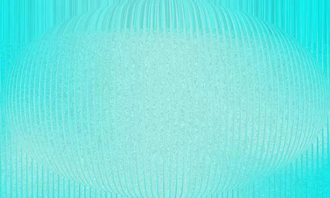 Abstract cyan sphere with vertical ridges and grainy texture on a blue stri.. Stockillustratie