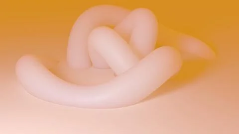 Abstract cyan torus knot featuring translucent glass textures and soft light. 스톡 일러스트