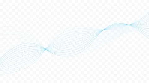Abstract Cyan Wave Line Vector Graphic for Minimal Technology Backgrounds Stock Illustration